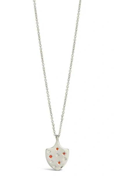 Sterling Forever Ryker Cz Pendant Necklace In Metallic