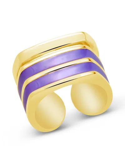 Sterling Forever Saanvi Enamel Ring In Gold