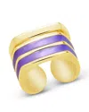 Sterling Forever Saanvi Enamel Ring In Gold