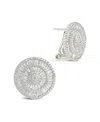Sterling Forever Sandy Cubic Zirconia Circle Stud Earrings In Silver