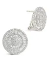 Sterling Forever Sandy Cubic Zirconia Circle Stud Earrings In Metallic