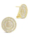 Sterling Forever Sandy Cz Stud Earrings