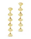 Sterling Forever Scallop Shell Drop Earrings In Gold