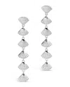 Sterling Forever Scallop Shell Drop Earrings In Silver