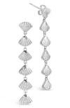 Sterling Forever Scallop Shell Linear Drop Earrings
