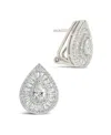 Sterling Forever Scarlett Cubic Zirconia Teardrop Stud Earrings In Silver