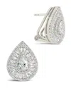 Sterling Forever Scarlett Cz Teardrop Stud Earrings In Silver