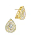 Sterling Forever Scarlett Cubic Zirconia Teardrop Stud Earrings In Gold