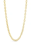 Sterling Forever Scottie Textured Chain Toggle Necklace In Gold