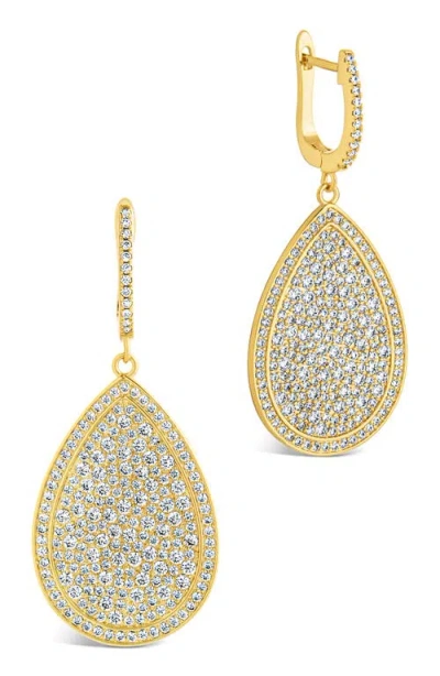 Sterling Forever Selma Cubic Zirconia Teardrop Earrings In Gold