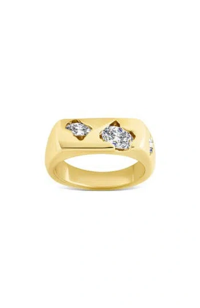 Sterling Forever Selwyn Cubic Zirconia Statement Ring In Gold