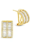 Sterling Forever Serena Hoop Earrings In Gold