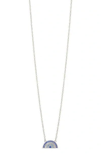 Sterling Forever Shades Of Rainbow Cubic Zirconia Pendant Necklace In Silver