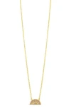 Sterling Forever Shades Of Rainbow Cubic Zirconia Pendant Necklace In Gold
