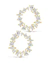 Sterling Forever Shania Cz Circle Stud Earrings In Gold