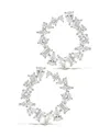 Sterling Forever Shania Cz Circle Stud Earrings In Silver