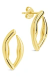 Sterling Forever Sharee Contoured Stud Earrings