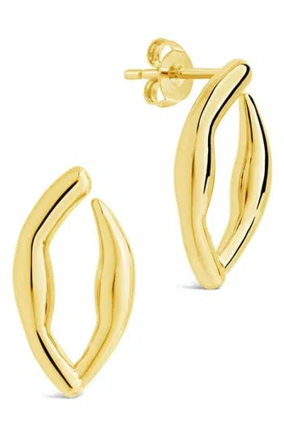 Sterling Forever Sharee Contoured Stud Earrings