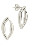Sterling Forever Sharee Contoured Stud Earrings
