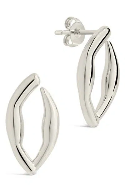 Sterling Forever Sharee Contoured Stud Earrings