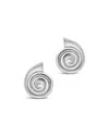 Sterling Forever Shark Eye Studs In Metallic