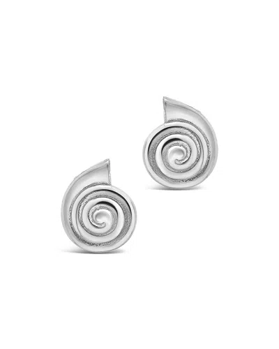 Sterling Forever Shark Eye Studs In Metallic