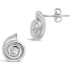 Sterling Forever Shell Stud Earrings In Silver