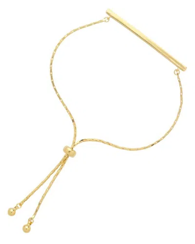 Sterling Forever Shine By  Adjustable Bar Slider Bracelet In Gold