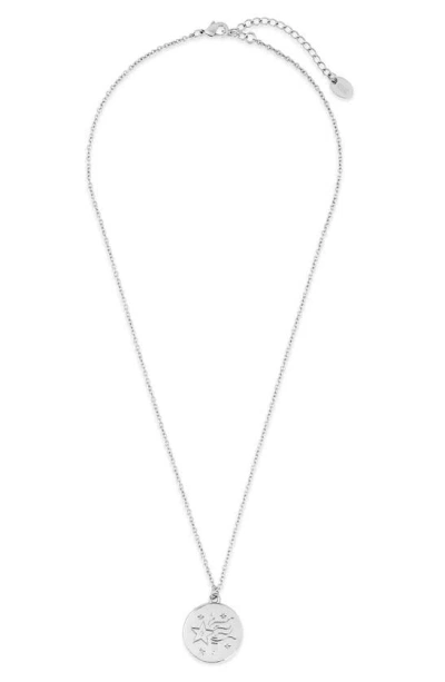 Sterling Forever Shooting Star Pendant Necklace In Silver