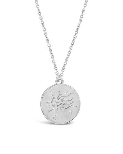 Sterling Forever Shooting Star Pendant In Silver