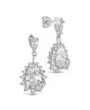 Sterling Forever Sienna Cubic Zirconia Statement Stud Earrings In Silver