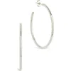 Sterling Forever Sierra Thin Hoop Earrings