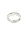 Sterling Forever Silver Adele Stacking Ring In Metallic