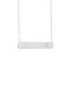 Sterling Forever Silver Bar Initial Necklace (a-z)