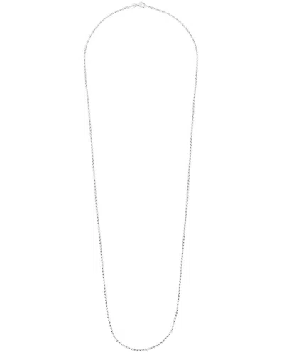 Sterling Forever Silver Basia Dainty Beaded Chain Necklace In Gray
