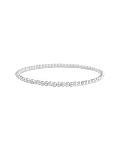 Sterling Forever Silver Beaded Stretch Bracelet In Green