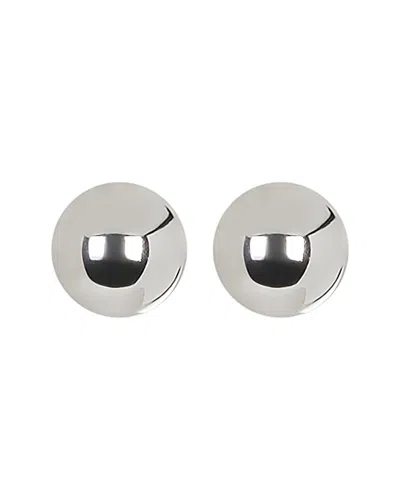 Sterling Forever Silver Beaded Studs In Metallic