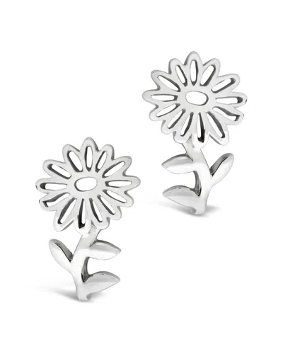 Sterling Forever Silver Birth Flower April Daisy Studs