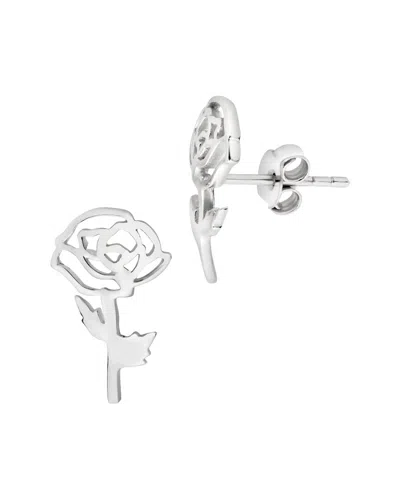Sterling Forever Silver Birth Flower Stud Earrings