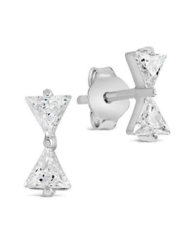 STERLING FOREVER STERLING FOREVER SILVER CZ BOWTIE STUDS