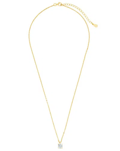 Sterling Forever Silver Cz Coraline Necklace In Gold