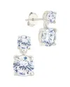 Sterling Forever Galatea Brilliant Cubic Zirconia Drop Earrings In Metallic