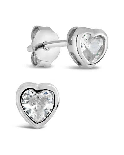 STERLING FOREVER STERLING FOREVER SILVER CZ HEART STUDS