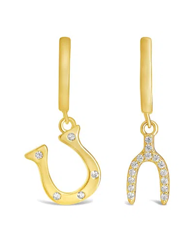 Sterling Forever Silver Cz Kiara Micro Hoop Earrings