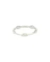 Sterling Forever Silver Cz Lydia Ribbed Ring