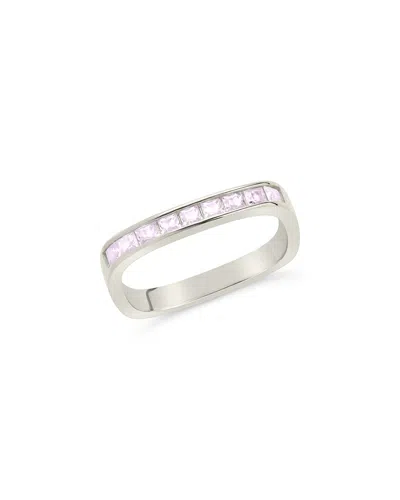 STERLING FOREVER STERLING FOREVER SILVER CZ RECTANGULAR RING