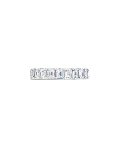 Sterling Forever Silver Cz Rio Baguette Ring In Metallic