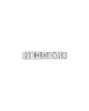 Sterling Forever Silver Cz Rio Baguette Ring In Metallic