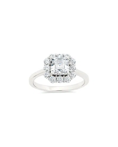 Sterling Forever Silver Cz Shaina Cushion Ring In Metallic