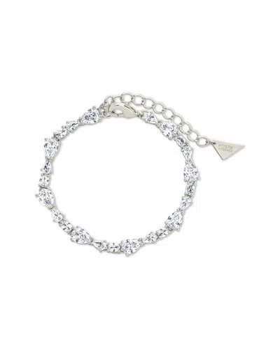 Sterling Forever Silver Cz Wyatt Tennis Bracelet In Metallic